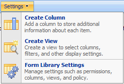 Forms Library Settings