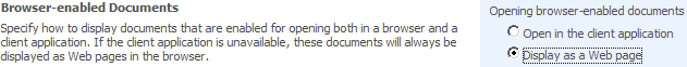 Forms Library Settings Browser Enabled