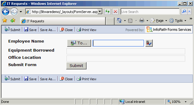 InfoPath Form InitForm