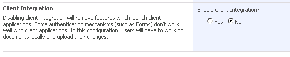 SharePoint FBA - Enable Client Integration
