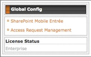 Mobile Entree Global Config
